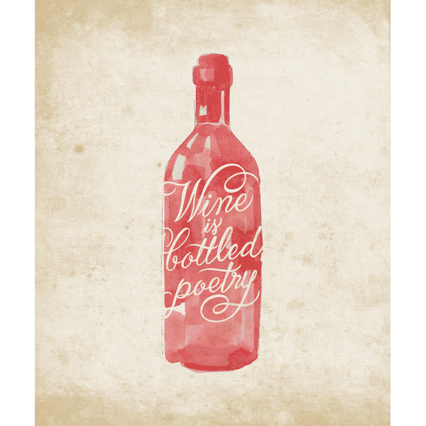 Wine is Bottled Poetry - Red
