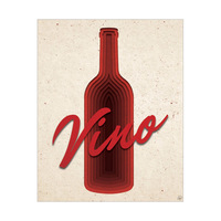 Red Gradient Vino Bottle