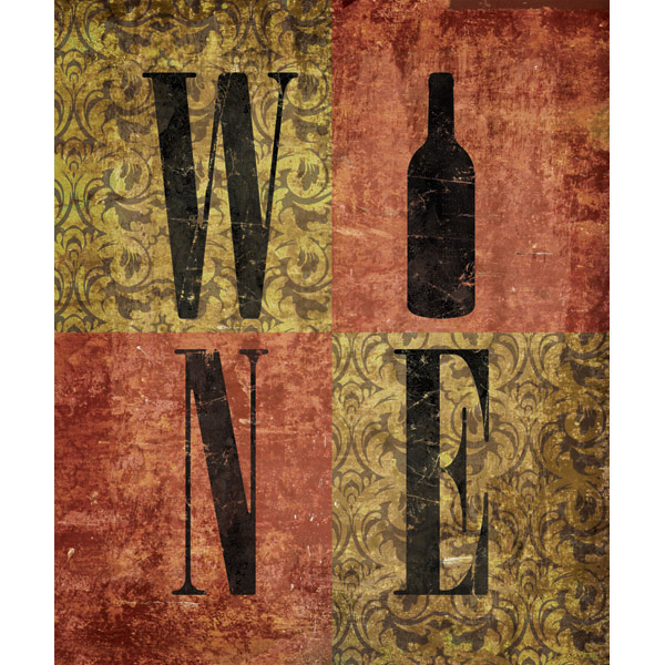 Gold and Red Wine Typography