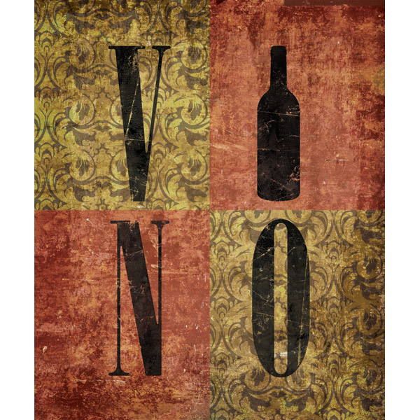 Gold and Red Vino Typography