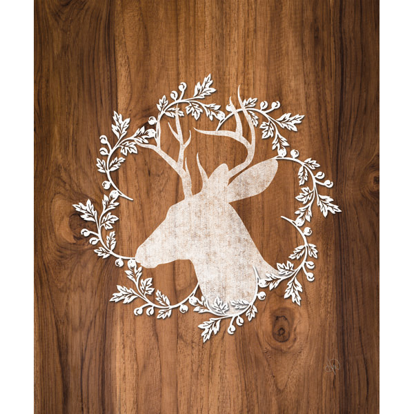 Reindeer Wreath Profile