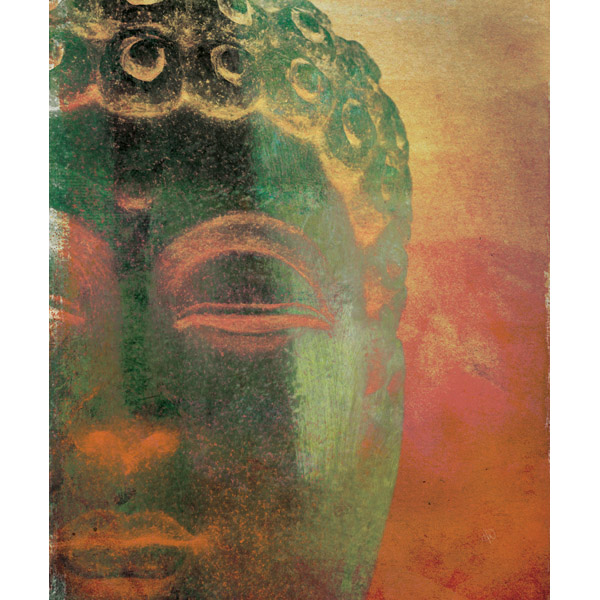 Terracotta Buddha Silhouette