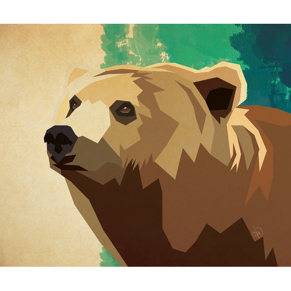 Geometric Grizzly Bear