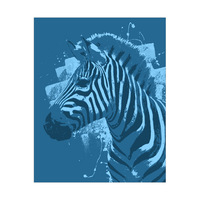 Blue Splash Zebra