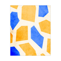 Orange and Blue Giraffe Print