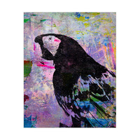 Abstract Paint - Black Parrot 